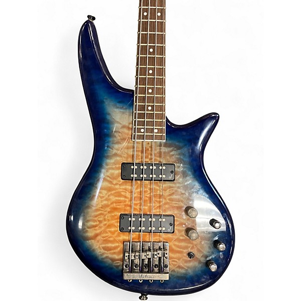 Used Jackson X Series Spectra SBXQ IV Blue Burst Electric Bass Guitar
