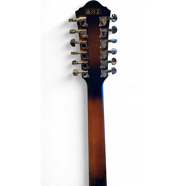 Used Ibanez PF1512ECE Brown Sunburst 12 String Acoustic Electric Guitar