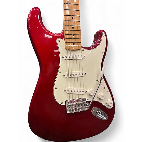 Used Fender Standard Stratocaster Candy Apple Red Solid Body Electric Guitar