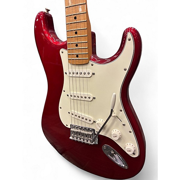 Used Fender Standard Stratocaster Candy Apple Red Solid Body Electric Guitar