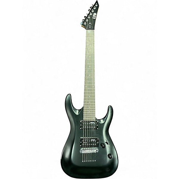 Used ESP LTD MH17 7 String Satin Black Solid Body Electric Guitar