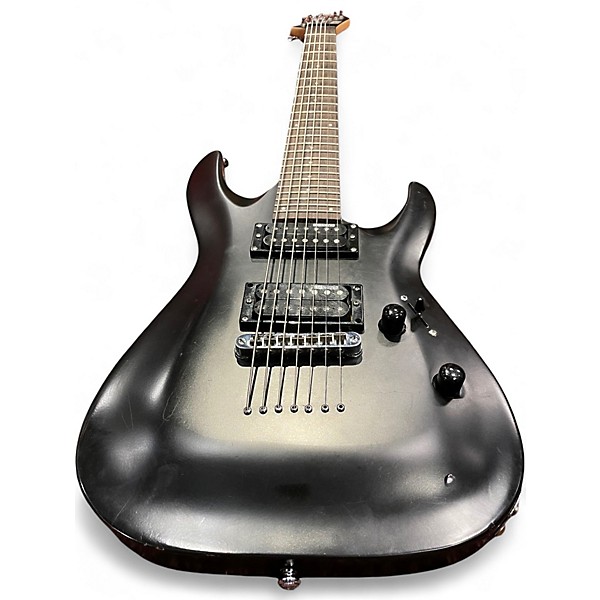 Used ESP LTD MH17 7 String Satin Black Solid Body Electric Guitar