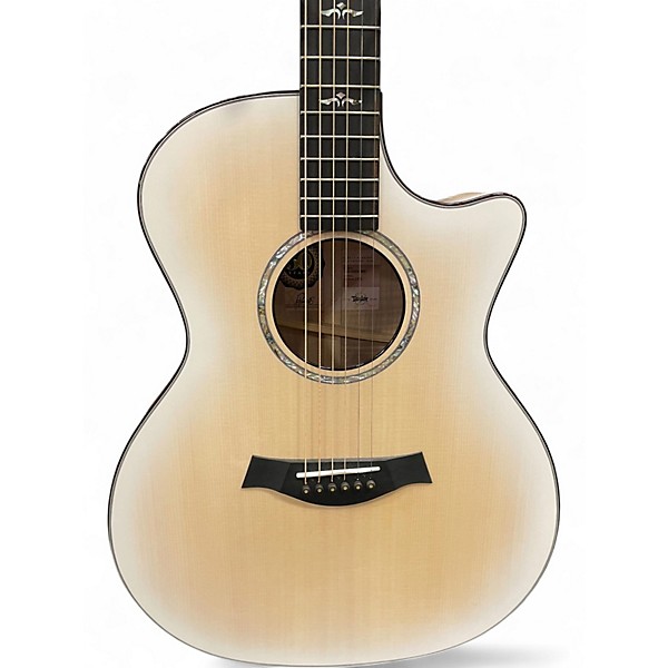 Used Taylor 614CE LTD Trans White Acoustic Electric Guitar