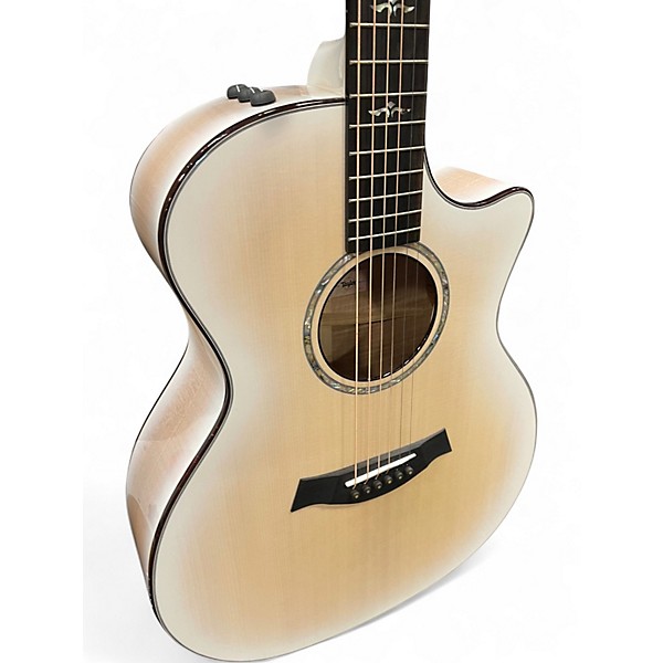 Used Taylor 614CE LTD Trans White Acoustic Electric Guitar
