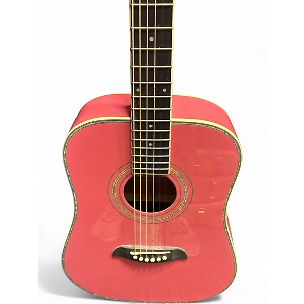 Used Oscar Schmidt OG1PA Pink Acoustic Guitar