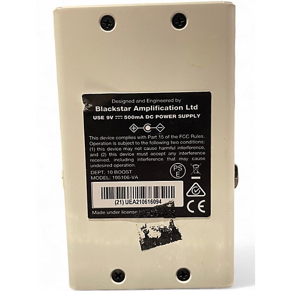 Used Blackstar Dept 10 Valve Boost Silver Effect Pedal