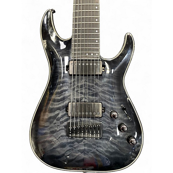 Used Schecter Guitar Research hellraiser hybrid c8 Black Solid Body Electric Guitar