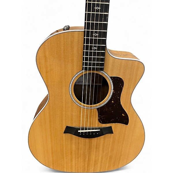 Used Taylor 214CE Deluxe Natural Acoustic Electric Guitar