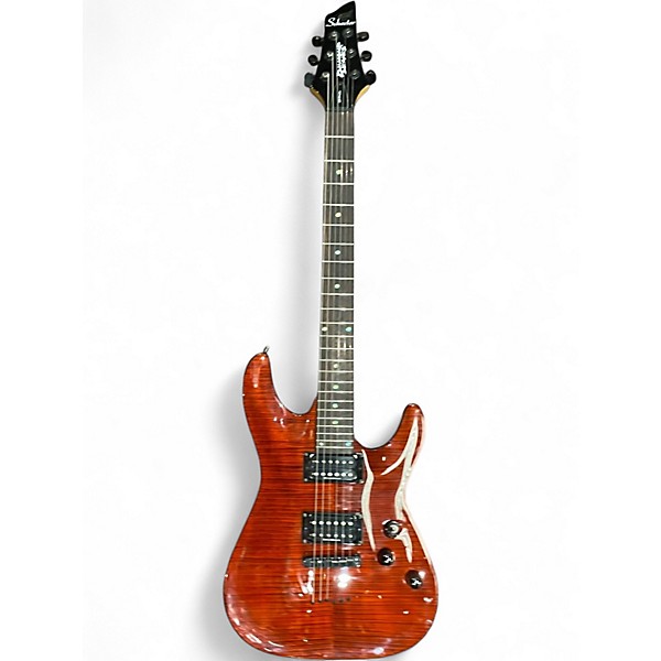Used Schecter Guitar Research Diamond Series Gryphon Trans Crimson Red Solid Body Electric Guitar