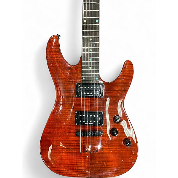 Used Schecter Guitar Research Diamond Series Gryphon Trans Crimson Red Solid Body Electric Guitar