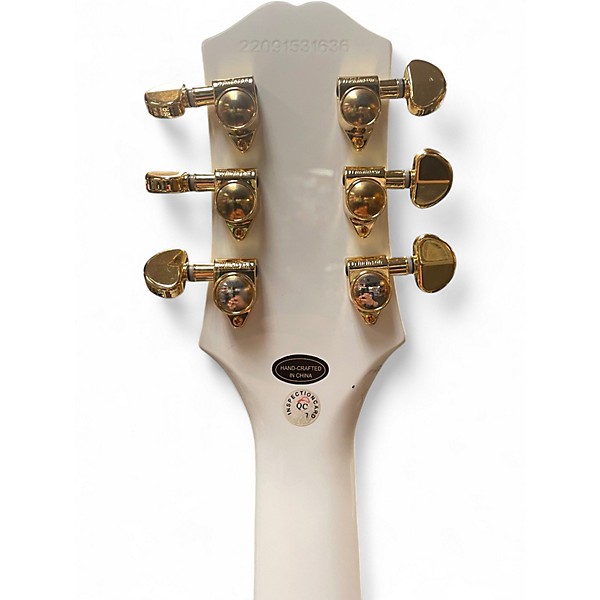 Used Epiphone Les Paul Custom Alpine White Solid Body Electric Guitar