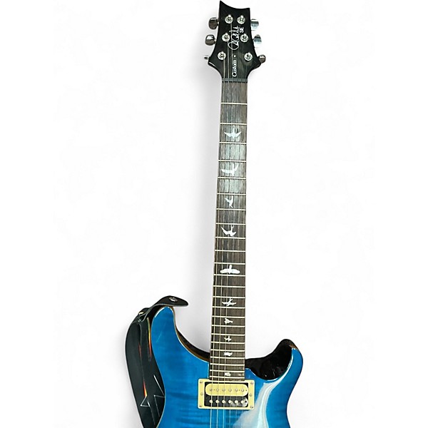 Used PRS SE Custom 24 Sapphire Blue Trans Solid Body Electric Guitar