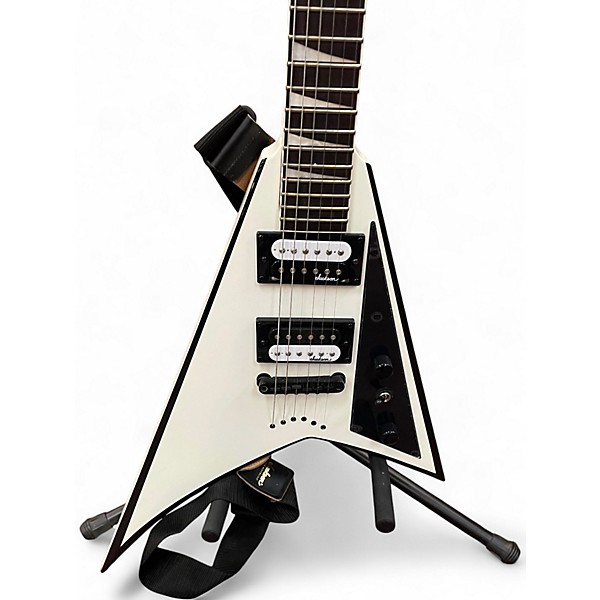Used Jackson JS32 King V Black and White Solid Body Electric Guitar