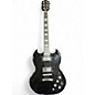 Used Leo Jaymz DOUBLE CUT STANDARD Black Solid Body Electric Guitar thumbnail