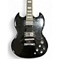 Used Leo Jaymz DOUBLE CUT STANDARD Black Solid Body Electric Guitar