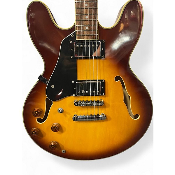 Used Jay Turser JT133 2 Tone Sunburst Hollow Body Electric Guitar