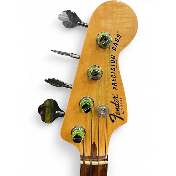 Vintage 1980 Fender PRECISION BASS FRETLESS 2 Color Sunburst Electric Bass Guitar