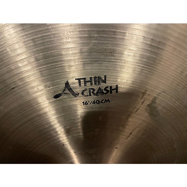 Used Zildjian 16in A Series Thin Crash Cymbal