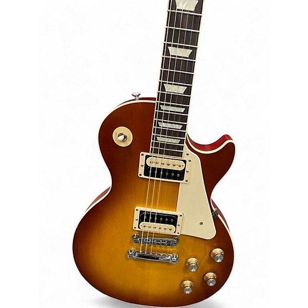 Used 2019 Gibson LES PAUL TRADITIONAL PRO V Iced Tea Solid Body Electric Guitar