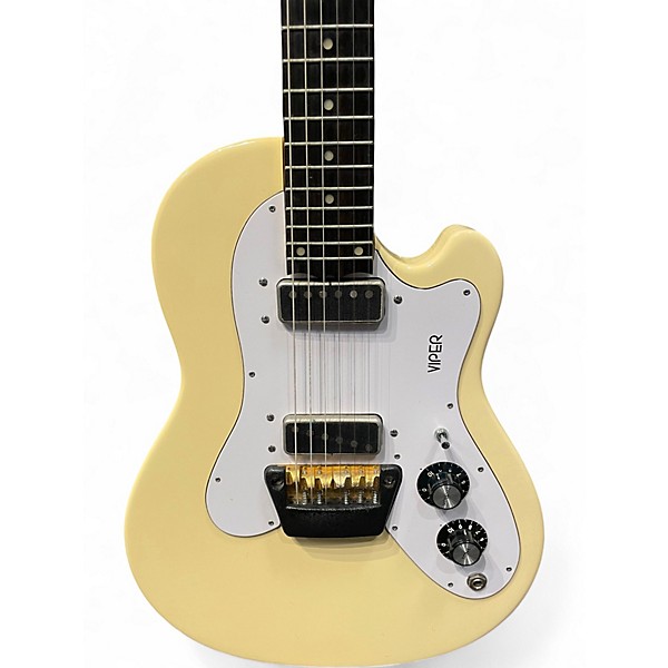 Used Ovation Viper White Solid Body Electric Guitar