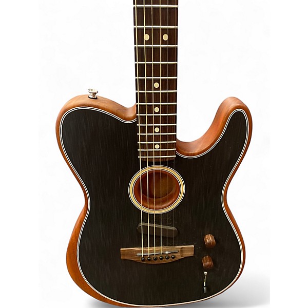 Used Fender Acoustasonic Player Telecaster Black Acoustic Electric Guitar