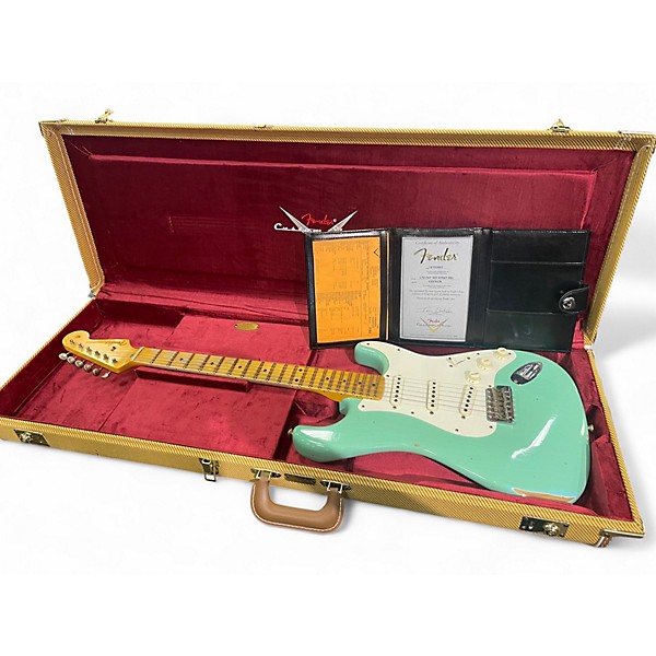 Used 2023 Fender B2 Ltd Fat '50S Stratocaster Relic Seafoam Green Solid Body Electric Guitar
