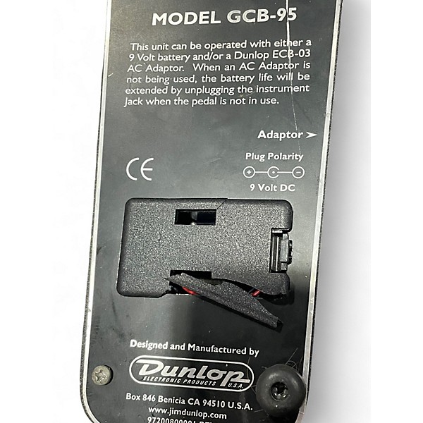 Used Dunlop GCB95 Original Crybaby Wah Effect Pedal
