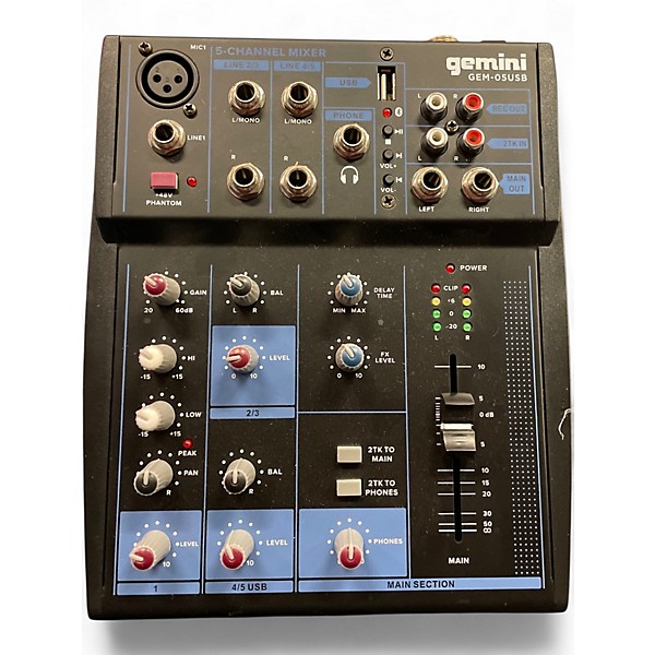 Used Gemini gem 05usb Unpowered Mixer