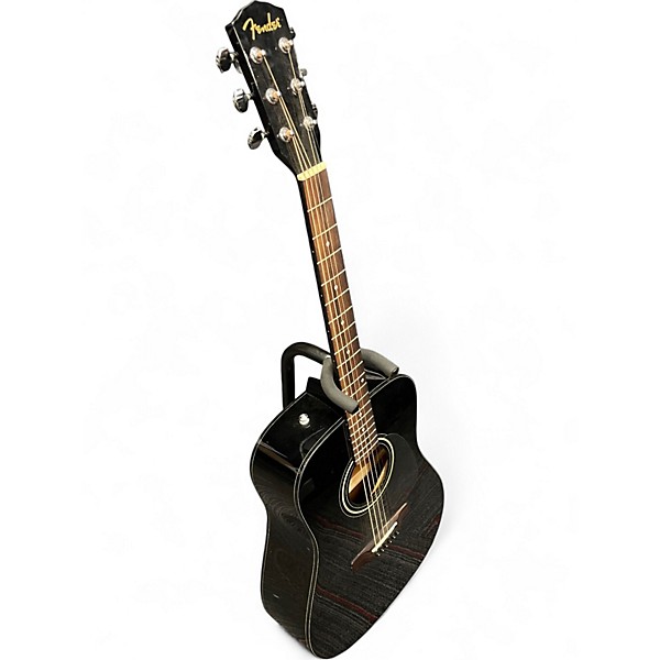 Used Fender CD60 Dreadnought Black Acoustic Guitar