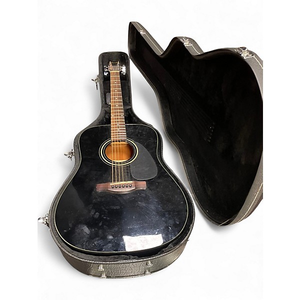 Used Fender CD60 Dreadnought Black Acoustic Guitar