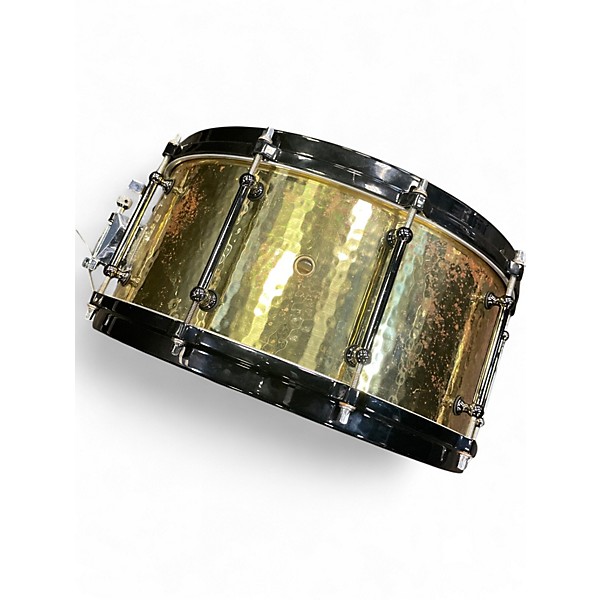 Used Pearl 14in HAMMERED BRASS Gold Drum