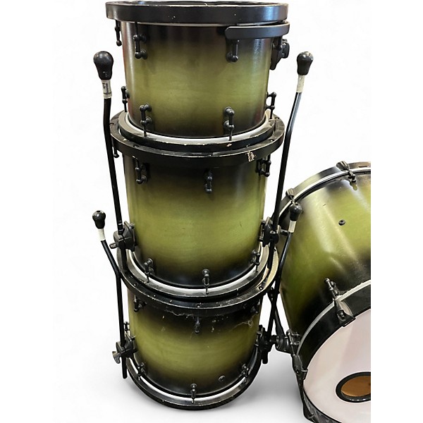 Used 2016 Spaun 4 Piece Custom Series Royal Olive Drum Kit