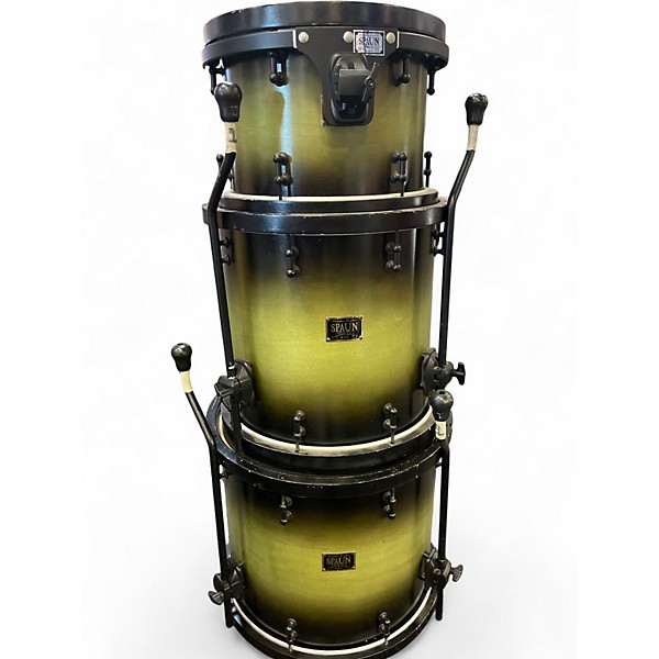Used 2016 Spaun 4 Piece Custom Series Royal Olive Drum Kit