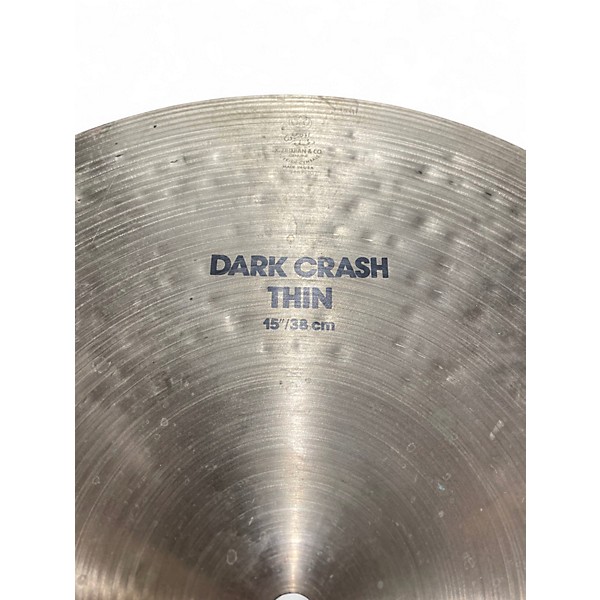 Used Zildjian 15in K Custom Dark Thin Crash Cymbal