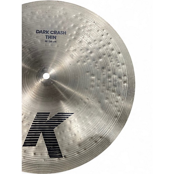 Used Zildjian 15in K Custom Dark Thin Crash Cymbal
