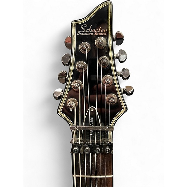 Used Schecter Guitar Research Hellraiser C8 8 Floyd Rose Black Solid Body Electric Guitar