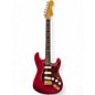Used 2008 Fender Deluxe Player's Stratocaster Crimson Red Trans Solid Body Electric Guitar thumbnail