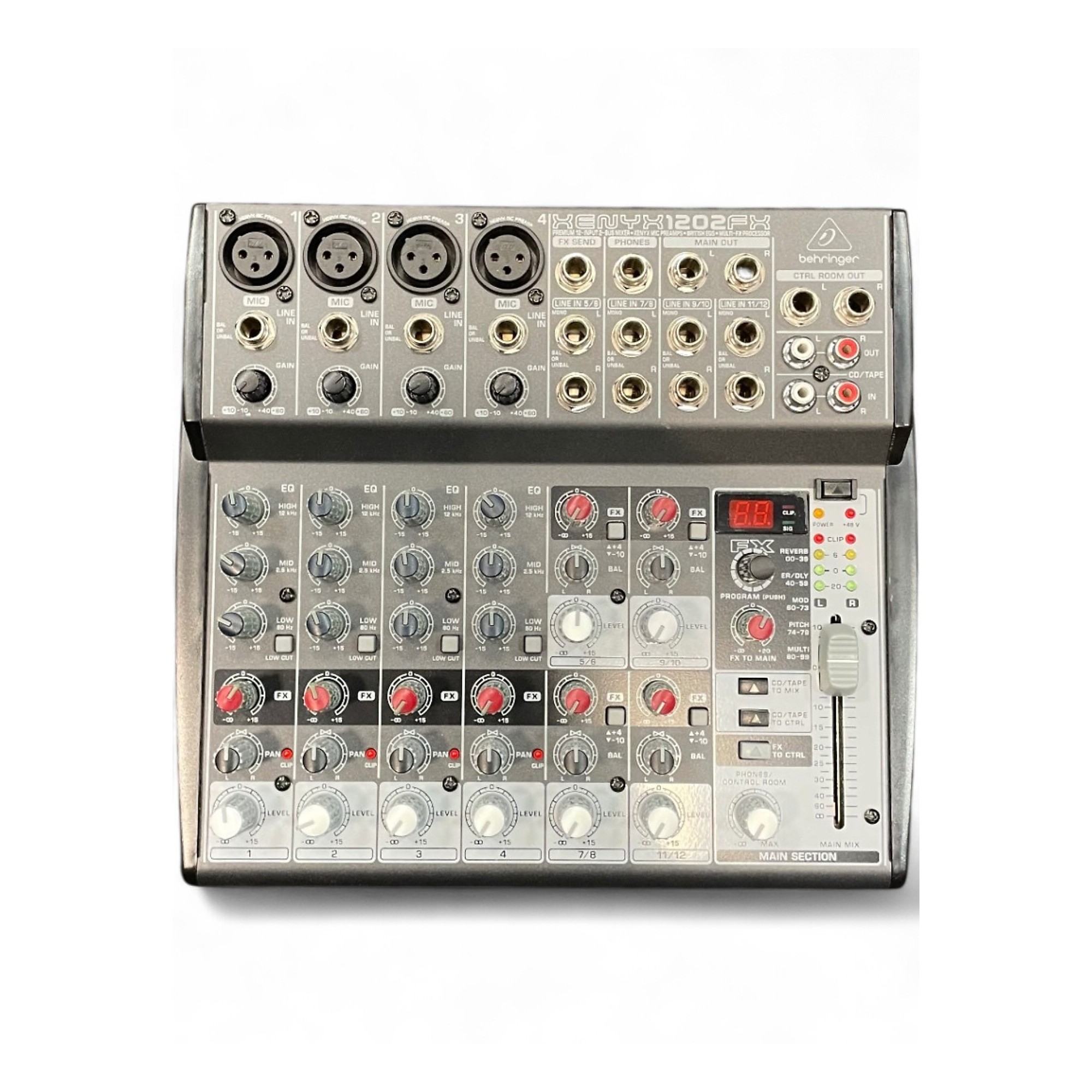 Behringer XENYX 1202FX パワードミキサー Used Behringer XENYX 1202FX Line Mixer | Guitar Center