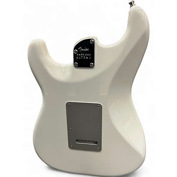 Used 2025 Fender American Ultra II Stratocaster Alpine White Solid Body Electric Guitar