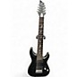 Used Schecter Guitar Research Damien Platinum Black and Silver Solid Body Electric Guitar thumbnail