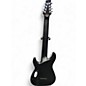 Used Schecter Guitar Research Damien Platinum Black and Silver Solid Body Electric Guitar