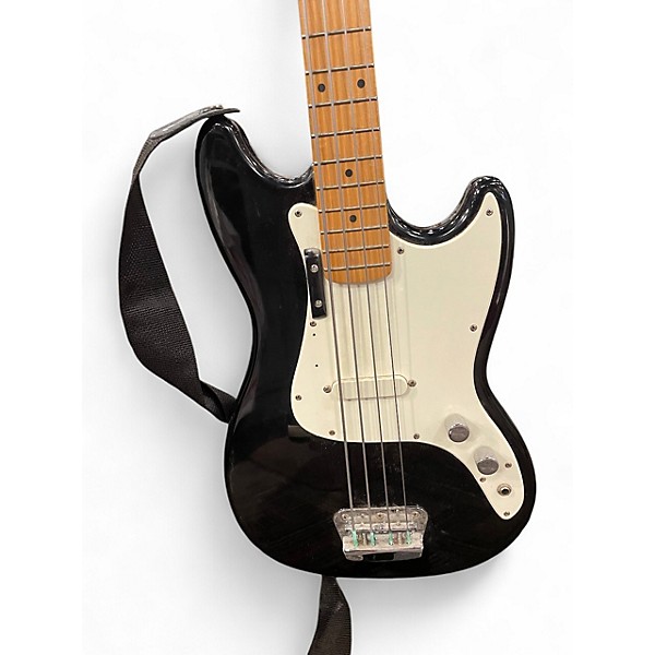 Used Squier Bronco Black Electric Bass Guitar