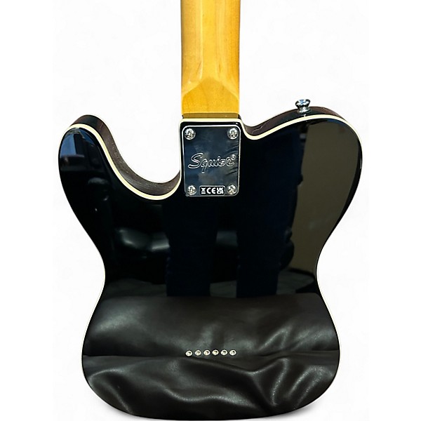 Used Squier Paranormal Baritone Cabronita Telecaster Black Solid Body Electric Guitar