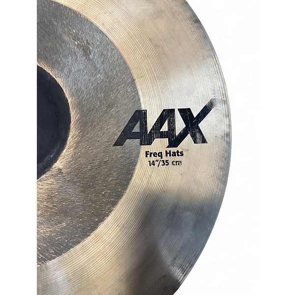 Used SABIAN 14in AAX frequency hats Cymbal