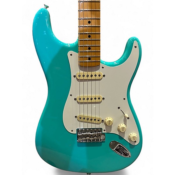 Used 2022 Fender AMERICAN VINTAGE II 57 Seafoam Green Solid Body Electric Guitar