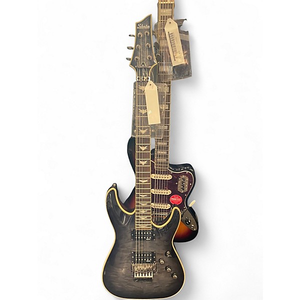 Used Schecter Guitar Research Omen Extreme 6 Floyd Rose Gunmetal Gray Solid Body Electric Guitar