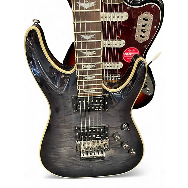 Used Schecter Guitar Research Omen Extreme 6 Floyd Rose Gunmetal Gray Solid Body Electric Guitar