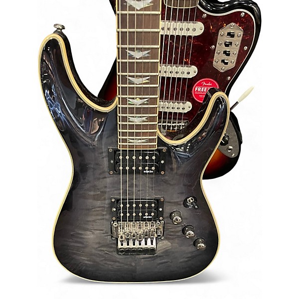 Used Schecter Guitar Research Omen Extreme 6 Floyd Rose Gunmetal Gray Solid Body Electric Guitar