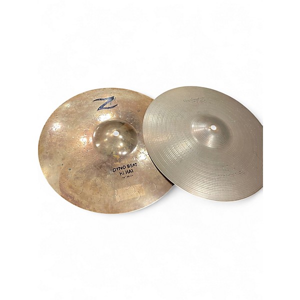 Used Zildjian 14in ZILDJIAN HYBRID HAT SET (NEW BEAT AND DYNOBEAT) Cymbal