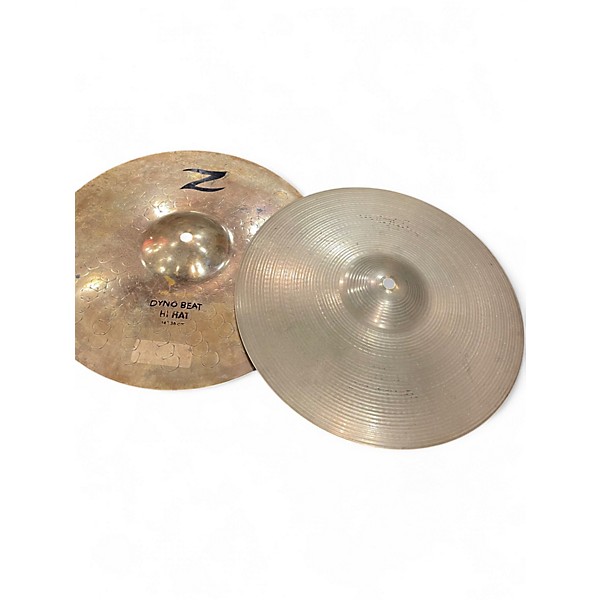 Used Zildjian 14in ZILDJIAN HYBRID HAT SET (NEW BEAT AND DYNOBEAT) Cymbal